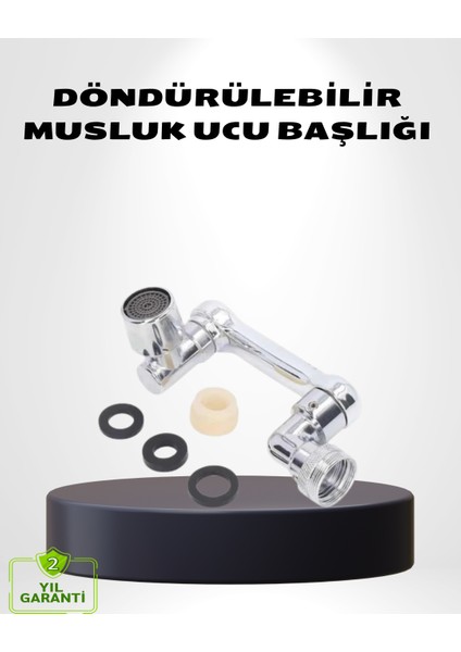 1080° Dönebilen Musluk Ucu – Su Tasarruflu, Esnek ve 360° Çift Eksenli Başlık