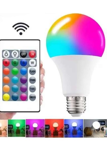 Techmrt Ayarlanabilir Parlaklık Rgb LED Ampul Beyaz Lamba ve Renkli Ampul fırsatları