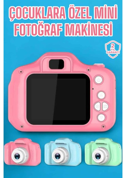 Techmrt Çocuk Kamerası Dijital 1080P Hd Kaliteli Mini Fotoğraf Makinesi Profesyonel