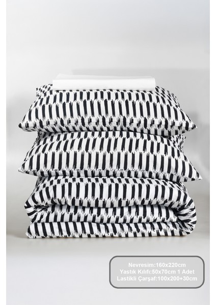 Carlos Nevresim Takımı Tek Kişilik (160X220 Cm) Siyah