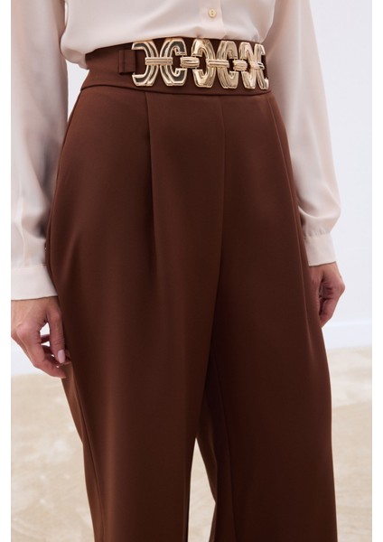 Kemerli Salaş Pantolon - Kahve indirimleri