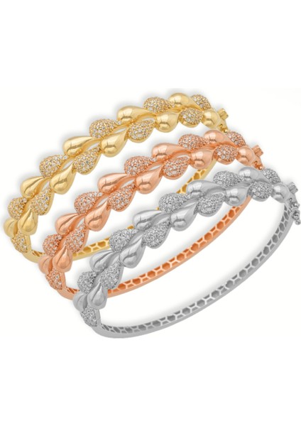 14 Ayar Taşlı Damla Bilezik - 12,30GR.