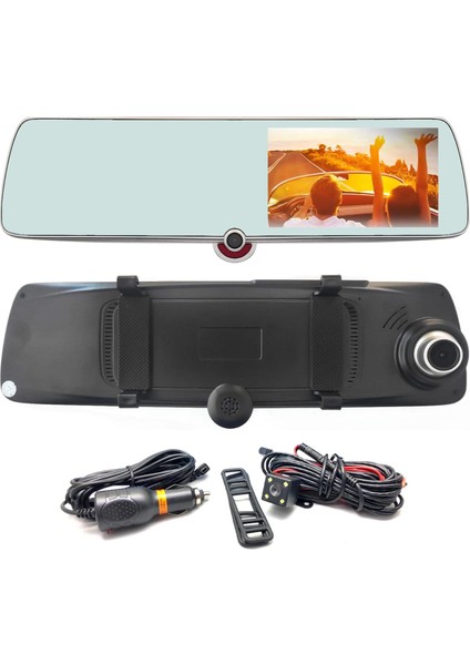 GO-403 Aynalık Araç Kamerası 4.3 Inç Dvr Kayıt Full Hd