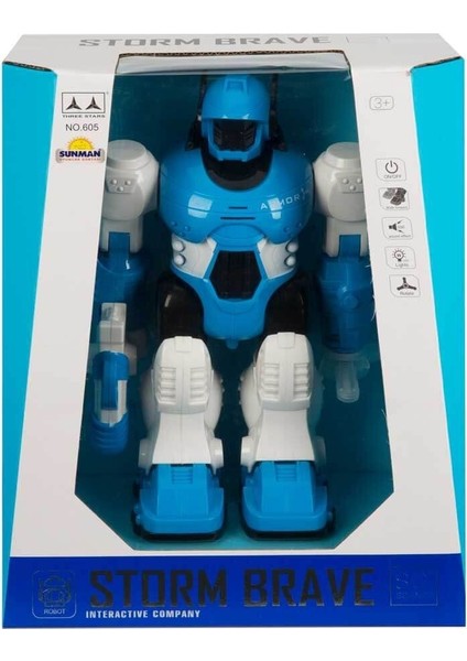 Sunman Storm Brave Sesli ve Işıklı Robot 25CM Kız Erkek Çocuk Oyuncak Eğitici Oyuncaklar modelleri