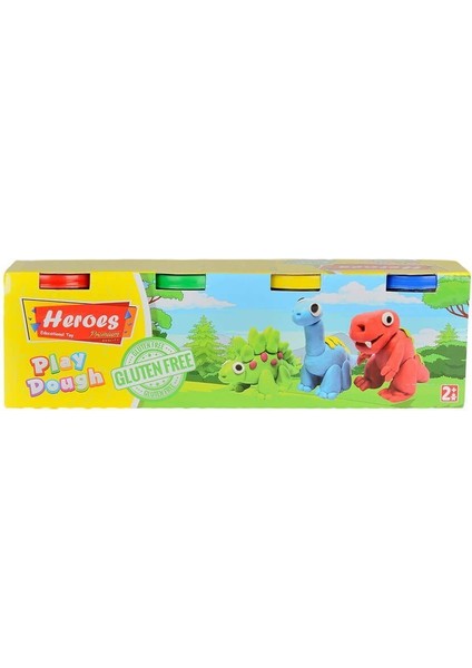 ERN-604 Heroes Premıum Dörtlü Oyun Hamuru Kız Erkek Çocuk Oyuncak Eğitici Oyuncaklar