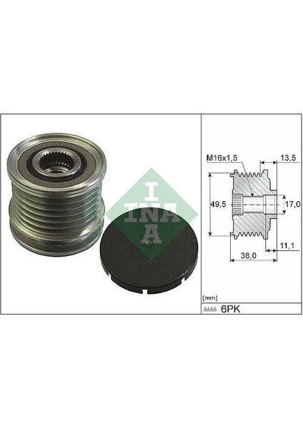 535016610 Alternator Kasnagi 12317553009 12317562388 12317574365