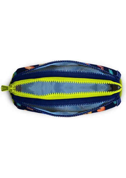 Coral High Kids Lacivert Neon Sarı Monster Desenli Üç Bölmeli Kalem Çantası 22026 Kız Erkek Çocuk Oy modelleri