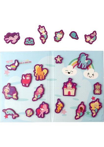 Rossie Ahşap Mıknatıslı Unicorn Seti ve Oyun Alanı Kız Erkek Çocuk Oyuncak Eğitici Oyuncaklar modelleri