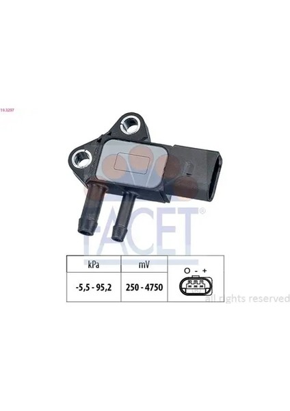 103297 Egzoz Basinc Sensoru 07Z906051 07Z906051A 4F0131552AK