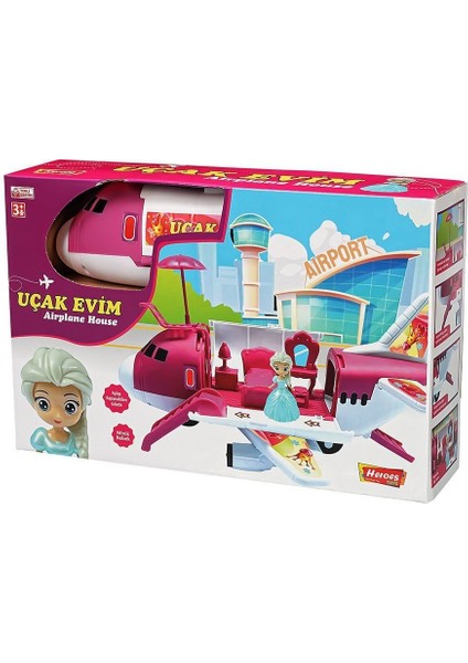 ERN-2013 Heroes Toys Uçak Ev Bebek Seti Kız Erkek Çocuk Oyuncak Eğitici Oyuncaklar