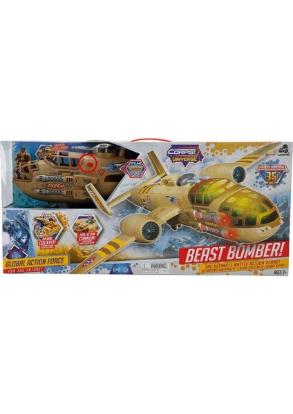 33938 The Corps Universe Beast Bomber Sesli ve Işıklı Askeri Uçak Kız Erkek Çocuk Oyuncak Eğitici Oy