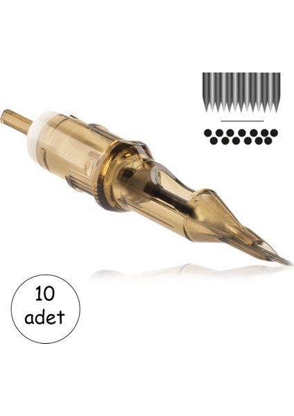 Kartuş Dövme Iğnesi 13RM 10’lu Set – Dolgu ve Gölge Magnum Iğnesi #1213RM Cartridge Tattoo Needle