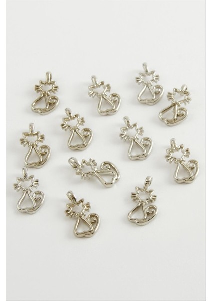 Techmrt Kedi Kolye Ucu Aparatı 1 Adet-Gümüş Rengi