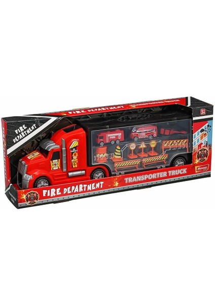 ERN-875 Heroes Toys Çantalı Itfaiye Taşıyıcı Tır Seti Kız Erkek Çocuk Oyuncak Eğitici Oyuncaklar