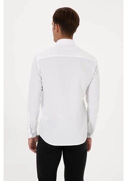 Erkek Slim Dokuma Gömlek G081GL004 fırsatları