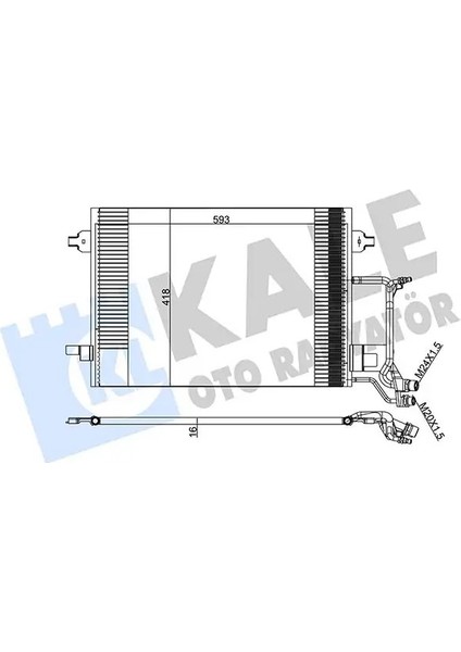 390800 Klima Radyatoru 8D0260403D 8D0260403E 8D0260403H