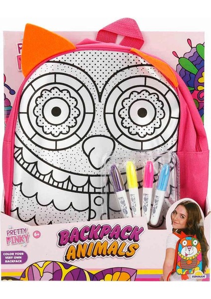 Pretty Pinky Boyanabilir Desenli Baykuş Sırt Çantası Kız Erkek Çocuk Oyuncak Eğitici Oyuncaklar