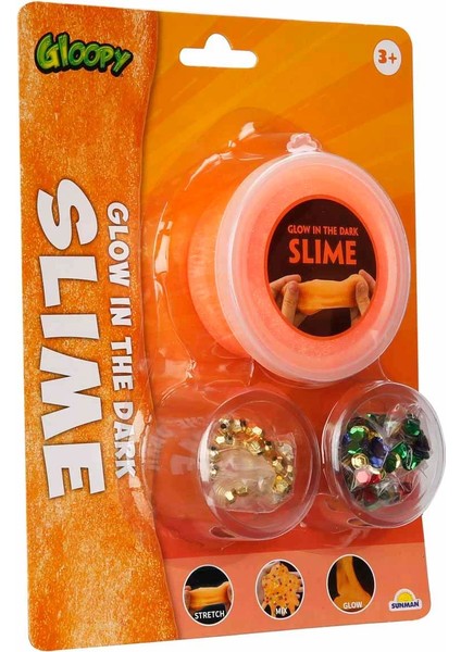 Gloopy Karanlıkta Parlayan Turuncu Slime Kız Erkek Çocuk Oyuncak Eğitici Oyuncaklar modelleri