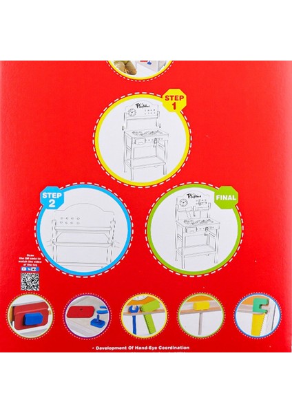 ONY-412 Ahşap Tamir Seti -Onyıl Oyuncak Kız Erkek Çocuk Oyuncak Eğitici Oyuncaklar fiyatları