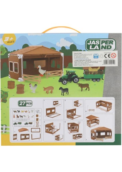 27 Parça Traktörlü Çiftlik Seti Kız Erkek Çocuk Oyuncak Eğitici Oyuncaklar modelleri