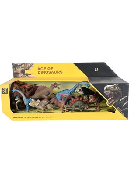 Model Dinozor Seti 10 Lu Kız Erkek Çocuk Oyuncak Eğitici Oyuncaklar