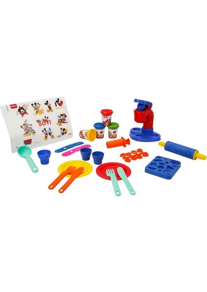 Crafy Mickey Mouse ve Arkadaşları Dondurma Fabrikası Oyun Hamuru Seti 200 G 29 Parça Kız Erkek Çocuk