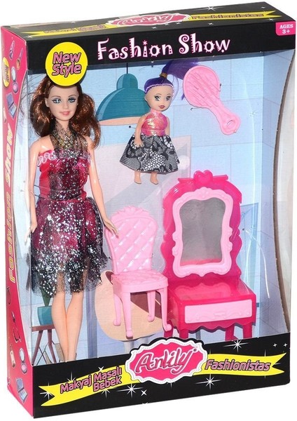 02412 Oydaş, Anlily Makyaj Masalı Bebek / +3 Yaş Kız Erkek Çocuk Oyuncak Eğitici Oyuncaklar