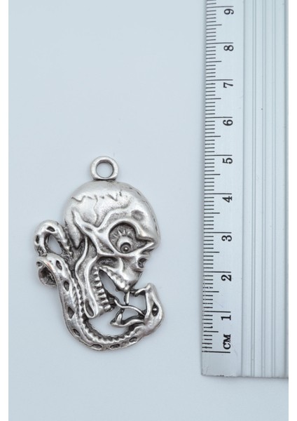 Yılan - Kuru Kafa - Venom Gümüş Kaplama Deri Ip Kolye modelleri