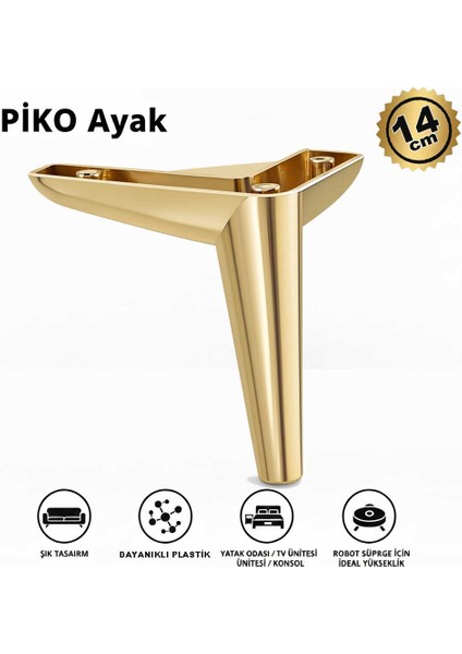 Imt Aksesuar Piko 14 cm (4 Adet) Koltuk Baza Dolap Tv Ünitesi Yatak Odası Konsol Çocuk ve Genç Odası Ayağı fiyatları