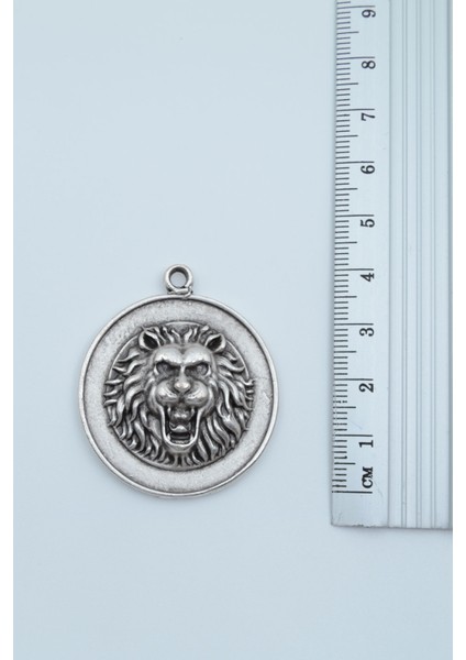 Aslan Madalyon Gümüş Kaplama Deri Ip Kolye modelleri