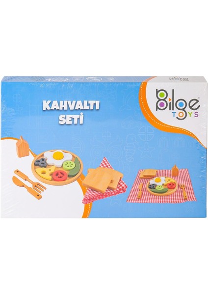 BLG-114 Ahşap Kahvaltı Seti Kız Erkek Çocuk Oyuncak Eğitici Oyuncaklar