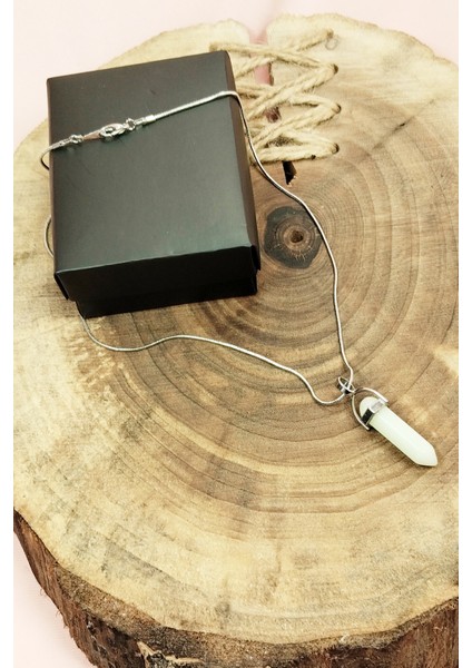 Kedi Gözü Doğal Taşı Zincirli El Yapımı Tasarımlı Kolye Uç: 3,5 cm Zincir: 20 cm Kutulu modelleri