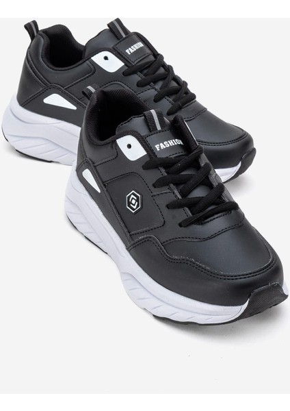 Kadın Spor Ayakkabı; Siyah Beyaz