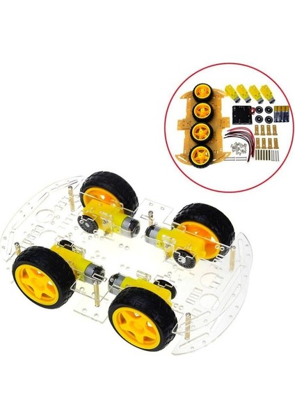 Arduino Araba Gövdesi 4WD Çok Amaçlı Mobil Robot Araba Platformu + 4lü Pil fiyatları
