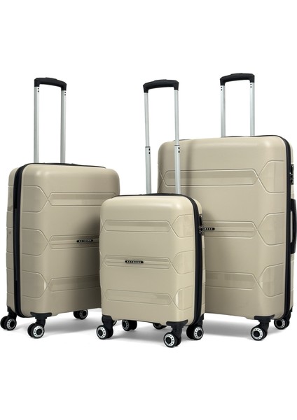 Lucas Polipropilen Kırılmaz Valiz, 3\'lü Set