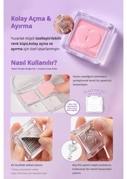 Kişiselleştirilebilir Simli Tekli Far PERIPERA Heart Pocket Single (G01 Coral Dancing Machine) indirimleri