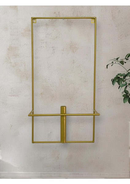 Metal 2’li Dekoratif Duvar Çiçekliği Mumluk&şamdan