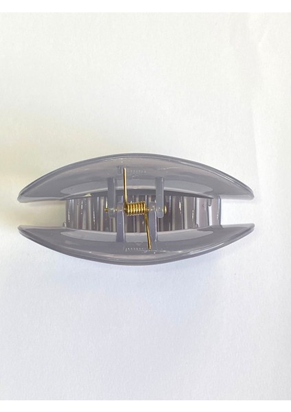 Kore Stili Jelly Oval Model Gri Renk Mandal Saç Tokası 9 cm – Şık ve Dayanıklı fırsatları