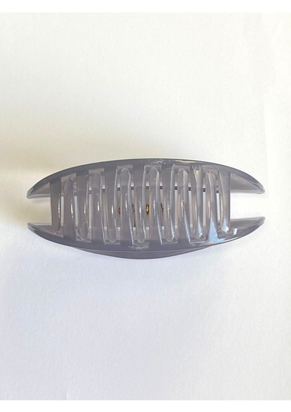 Kore Stili Jelly Oval Model Gri Renk Mandal Saç Tokası 9 cm – Şık ve Dayanıklı indirimleri