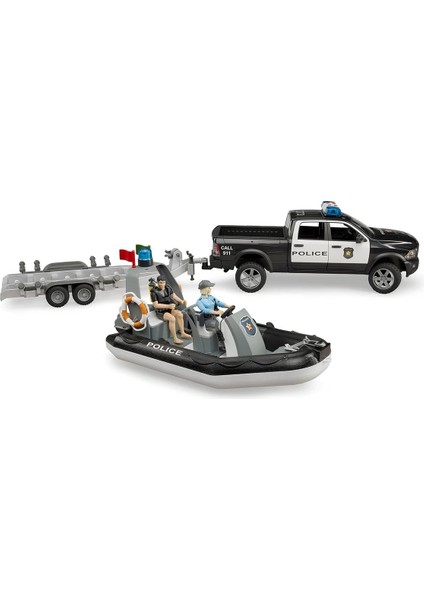 Bruder Ram 2500 Polis Aracı,römork,zodyak, 2 Figür ve Aksesuarlar fırsatları