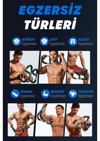 3x Power (35-60KG) Ayarlanabilir Üçlü Metal Yaylı Göğüs & Kol Full Body Egzersiz Aleti Fitness Bar indirimleri