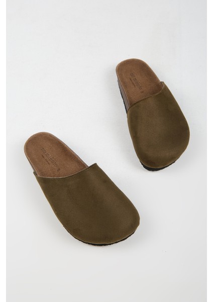 Tonala Kadın Vegan Deri Tokalı Haki Sabo Terlik fırsatları