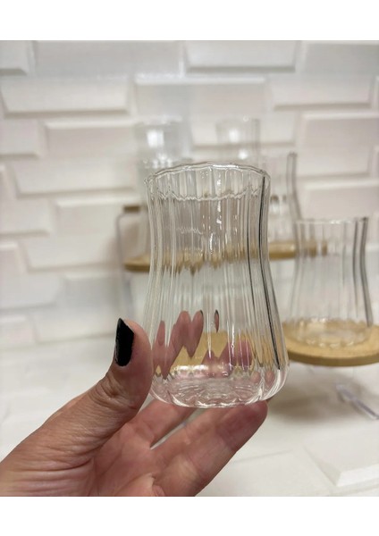 6 Adet Borosilikat Çay Bardağı, Isıya Dayanıklı Sunum Bardağı (225 Ml) fırsatları