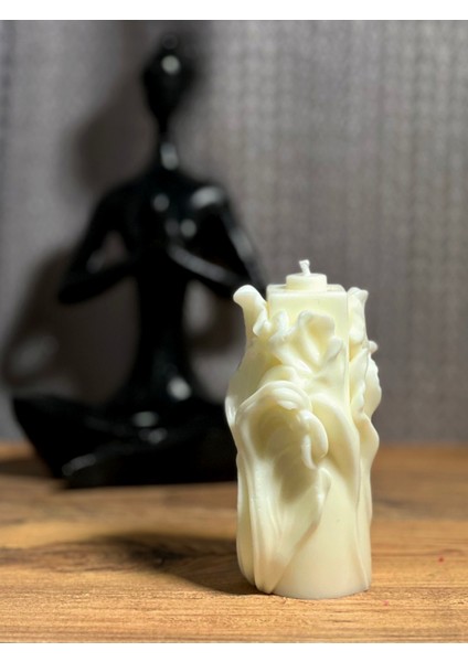 Pur Baroque Vanilya Kokulu Süslü Sütun Mum Doğal Soya fiyatları
