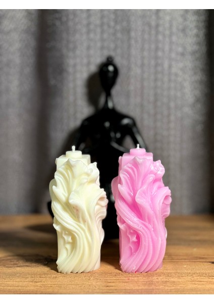 Pur Baroque Vanilya Kokulu Süslü Sütun Mum Doğal Soya fırsatları