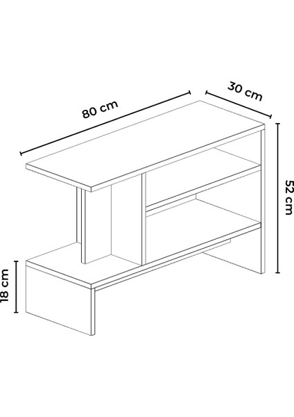 Sümela Raflı Yan Sehpa - Gazetelik, Dergilik, Kitaplık fiyatları