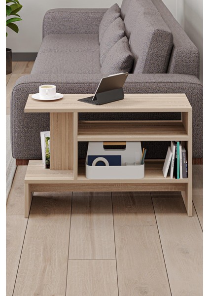 Sümela Raflı Yan Sehpa - Gazetelik, Dergilik, Kitaplık