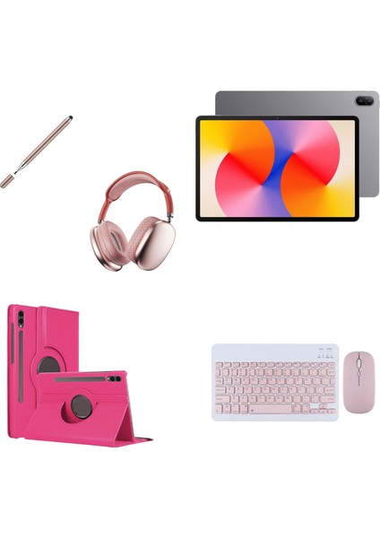 Matepad Se 11 Inch (Sim Kartlı)4gb Ram 128GB Tablet Gold Kalem+Pembe Klavye Set+Pembe Kulaklık