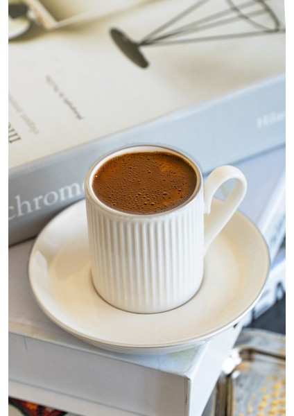 Bulut Platin Yaldız 4 Parça 2 Kişilik Porselen Kahve Fincan Takımı fiyatları