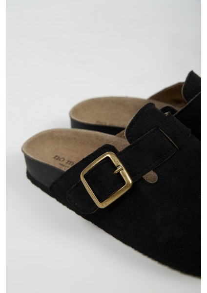 Cancun Kadın Vegan Deri Tokalı Siyah Sabo Terlik fırsatları